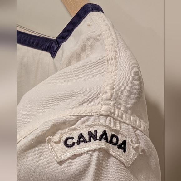 1966 Canadian Military S White and Blue Sailor's Top - SEE SIZE NOTE - Picture 3 of 9